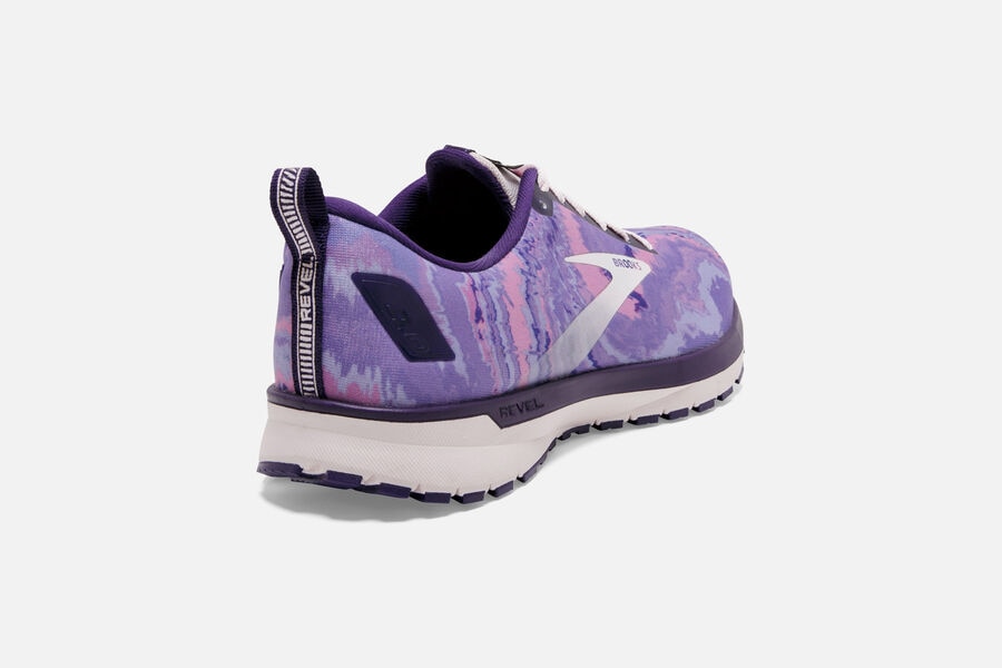 Brooks Revel 4 Road Running Shoes - Womens - Purple/Silver/Pink - CO3402165